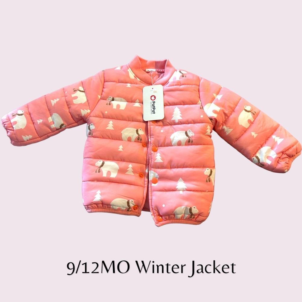 PatPat Girls Puffer Jacket - 9/12MO